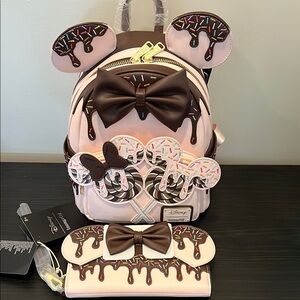 Disney snacks Loungefly bag and wallet clutch